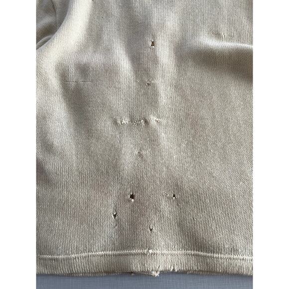 Sarby Sportswear Sz M Letterman Cardigan Sweater Cream Wool Vintage 1950's - Picture 16 of 16